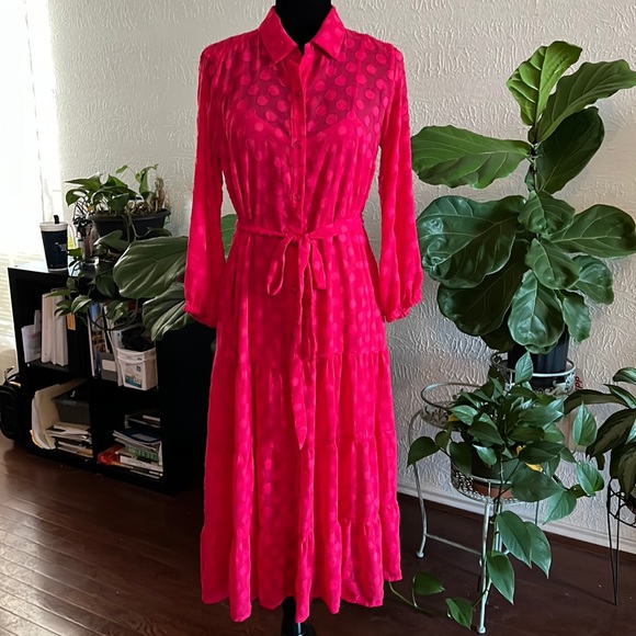 New York & Company Dresses & Skirts - NY&C Chiffon Midi Dress M